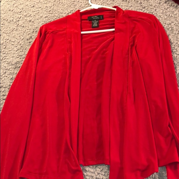 4/$20 Sandra and Andre red cardigan size 1X #69 - Picture 2 of 6